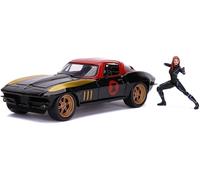 Jada 1:24 Diecast 1966 Chevy Corvette Stingray Con Figura Black Widow