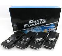 JADA 1/24 DODGE SET 4X DOM'S CHARGER R/T 1970 FAST FURIOUS 7 MODELLINO STATICO