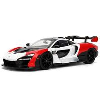 Jada 1:24 Hyper-Spec Mclaren Senna Carbonio Cappuccio Rosso/Bianco Modellino -