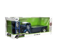 Jada 1:24 JT W/RACK 1947 Ford COE Flatbed Blu 33853 Apertura Porte