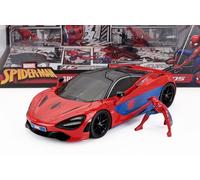 JADA 1/24 MCLAREN 720S WITH SPIDERMAN FIGURE MARVEL 2018 MODELLINO AUTO
