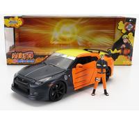 JADA 1/24 NISSAN GT-R NARUTO FIGURE 2009 GRIGIO ARANCIO MODELLINO AUTO STATICO