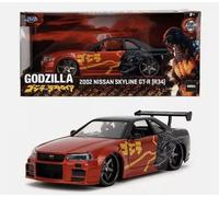 JADA 1/24 NISSAN SKYLINE GTR 2002 GODZILLA MODELLINO STATICO DIECAST