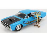 JADA 1/24 PLYMOUTH ROAD RUNNER COUPE 1970 WILE COYOTE FIGURE MODELLINO STATICO