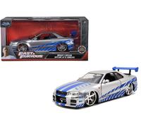 Jada 1:24 Pressofuso Fast & Furious: Brian's Nissan Skyline R34 (Argento/