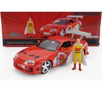 JADA 1/24 TOYOTA SUPRA WITH ONE PUNCH MAN SAITAMA FIGURE 1995 ARANCIO MODELLINO
