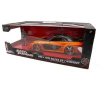 JADA 1/24 TOYS HAN 1995 MAZDA RX 7 ARANCIO FAST FURIOUS MODELLINO STATICO