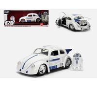 JADA 1/24 VW DRAG MAGGIOLINO 1959 STAR WARS R2D2 BIANCO MODELLINO AUTO STATICO