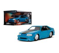 Jada 1/24Fast & Furious Jakobs 1989 Ford MUSTANG Gt Blu Con Cappa Stripe-34922