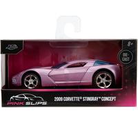 Jada 1:32 Pink Slips 2009 Chevy Corvette Stingray Viola Polverosa-34854