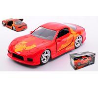 JADA 1/32 TOYS MAZDA RX 7 FAST FURIOUS ARANCIO MODELLINO STATICO DIECAST