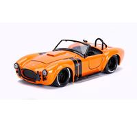 Jada 1965 Shelby Cobra 427 S/C Orange with Black Stripes Bigtime Muscle 1/24 Diecast Model Car by