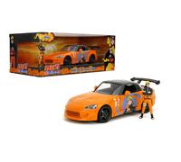 Jada 2001 Honda S2000 with Naruto Figure - Die-Cast Vehicle - 1:24 Scale, Openin