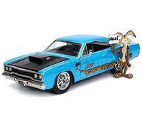 JADA 253255028 PLYMOUTH - ROAD RUNNER COUPE 1970 WITH WILE E. COYOTE FIGURE - LO
