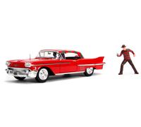 Jada 31102 Hollywood Rides 1:24 1958 Cadillac Series 62 With Freddy Krueger Figu