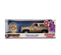Jada 31111 1:24 Stranger Things - 1980 Chevy Blazer W/ Badge Apertura Ha Nuovo
