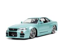 The Fast And The Furious Brians Nissan Skyline GT-R R34 1:24 Die Cast Veicolo
