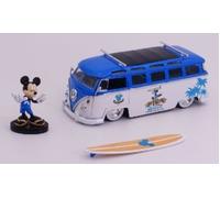 JADA 33179 VOLKSWAGEN COMBI CON FIGURA TOPOLINO BICOLORE HOLLYWOOD RIDES 1963...