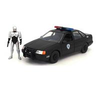 JADA 33743 FORD TARUS CON FIGURA ROBOCOP NERA HOLLYWOOD RIDES 1986 1/24
