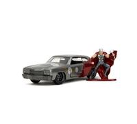 JADA 34476 MINIATURE CHEVROLET CHEVELLE CON FIGURA THER BICOLORE 1/32