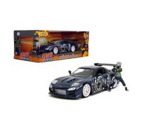 JADA 35349 MINIATURA MAZDA RX-7 CON FIGURA KAKASHI BLU LUCIDO HOLLYWOOD GIDES 19