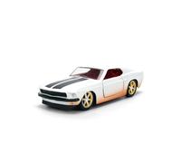 Jada 36394 Romans Ford Mustang White with Black Stripes & Red Interior Dirty Ver