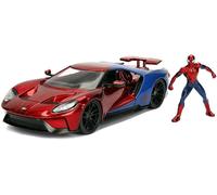 JADA 99725 MINIATURA FORD GT CON SPIDER-MAN RED MARVEL 2017 1/24