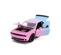 MODELLINO AUTO STATICO DODGE CHALLENGER SRT HELLCAT COUPE CUSTOM 2015 PINK 1/24
