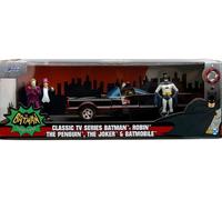 JADA 253215011 Batman Classic Batmobile deluxe in scala 1:24 con 3 personaggi in