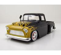 Jada Chevrolet Stepside Pickup 1955 Nero Giallo Con Fiamme 1:24 Die-Cast
