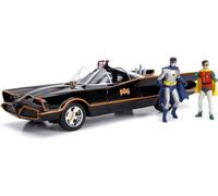 Jada - Dc Batman Batmobile Classic 1966, 253216001, + 8 Anni, Scala 1:18, 2 Personaggi Inclusi