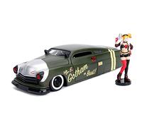 Jada DC Comics Bombshells Harley Quinn & 1951 Mercury Modellino auto in acciaio pressofuso, scala 1: 24 e statuetta da collezione da 7 cm, 100% metallo
