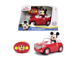 Jada - Disney Radio Comandata Mickey Roadster - Avanzamento e rinculo - Statuetta inclusa - da 3 anni
