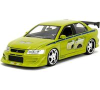FAST FURIOUS Modello DieCast MITSUBISHI LANCER VII Verde BRIAN Scala 1/24 JADA