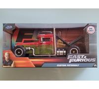 Jada Fast & Furious Custom Peterbilt Tow Truck 1/24 Red Green Diecast Model Car