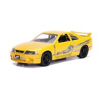 Jada Fast & Furious Modellino Auto Nissan Skyline GT-R BCNR33 di Leon Gialla 13cm Scala 1/32 DieCast Collector's Series Toys
