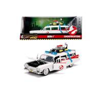 Jada Giocattoli Ghostbusters ECTO-1 Metallizzato Scala 1:24, Modello Collezionabile con Porte, Cofano e Bagagliaio Pieghevoli, Interni dettagliati e Finiture realistiche per Fan da 8 anni