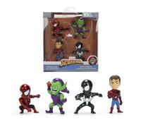 Jada Giocattoli Spider-Man 2,5 pollici Metalfigs Wave 5 4-Pack (Peter Parker, Symbiote Spider-Man, Green Goblin, Spider-Man) Figure pressofuse