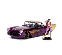 Jada JA30457 - Figura Chevy Corvette w/Batgirl, 1:24, 1957, multicolore