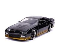 Jada JADA TOYS Big TIME Muscle 1985 Chevy Camaro 1:24 Scale DIECAST CAR Black with Gold Trim (31457)