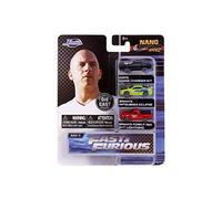 Jada JAN31123 Nano Fast and Furious #1 3 Set di auto, multicolore