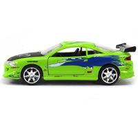 Jada La versione danneggiata di Mitsubishi Eclipse di Brian, vettura di modello pressofuso della scala dei giocattoli verdi lucidi 36356-1/32 dei giocattoli