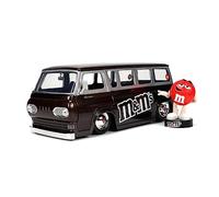 Jada - M&Ms Red & 1965 Ford Econoline Van in scala 1:24, +8 anni, die cast, metallo pressofuso,funzionamento a ruota libera, in scala 1:24, incluso personaggio Red cm 4 M&M - Personaggio da collezione