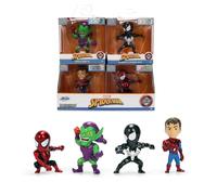 Jada Marvel Spider-Man - Figura in metallo, 6,5 cm, 1 pezzo assortito casuale (4 modelli: Spider-Man, Symbiote, Green Goblin, Peter Parker), Figura da collezione in scatola + 8 anni (9385139300W05)