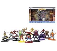 Jada Set di 18 nanofigure in metallo Marvel Spiderman da 4 cm da collezione