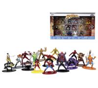 Jada Set di 18 nanofigure in metallo Marvel Spiderman da 4 cm da collezione