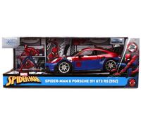 Jadatoys 9337442314R00 1/24 Auto Marvel Spider-Man Porsche 911 Nuovo