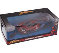 Jada Marvel Spiderman 2017 Ford Gt Auto In Metallo Die-Cast In Scala 1:24