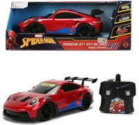Jada- Marvel SpiderMan Porsche 911 RC 1:16, Auto Radiocomandata
