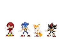 Jada Metalfigs Sonic the Hedgehog, Set di 4 Figure Die-Cast, Sonic, Knuckles, Tails e Shadow, per Età 8+